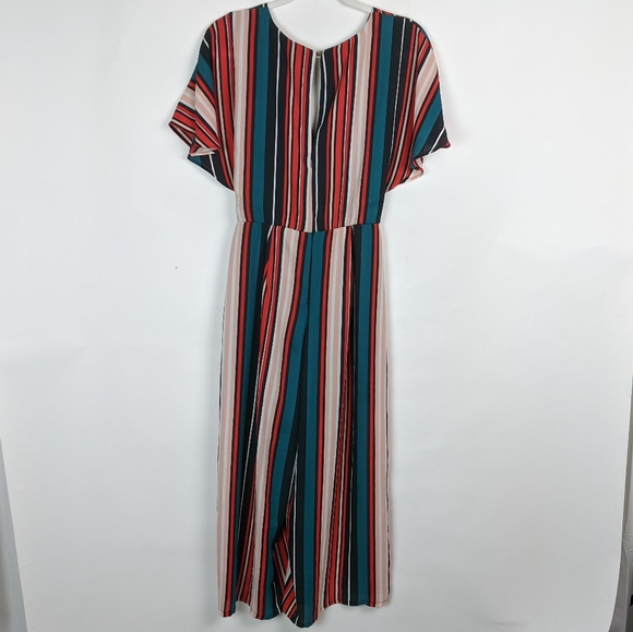 Leith Striped Tie Waist Wide Leg Cropped Jumpsuit - Picture 8 of 13